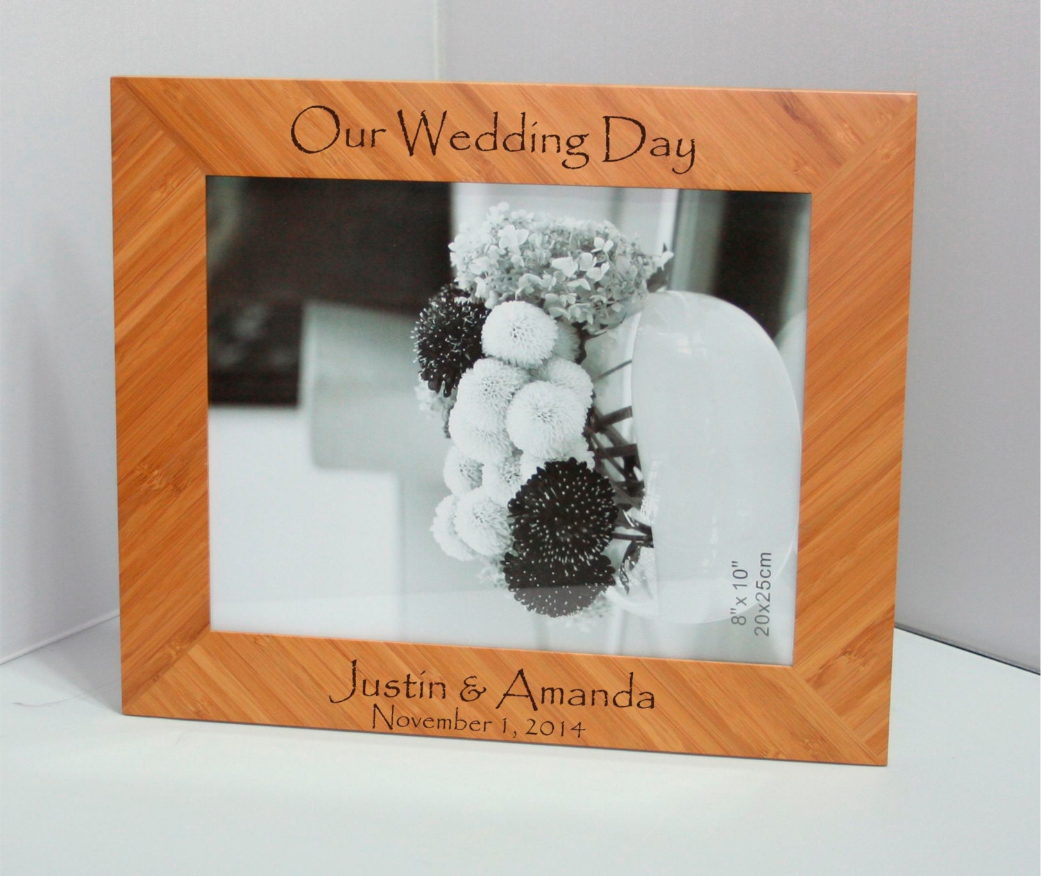 Bamboo Picture Frame Personalized Bamboo 8 x 10 Picture