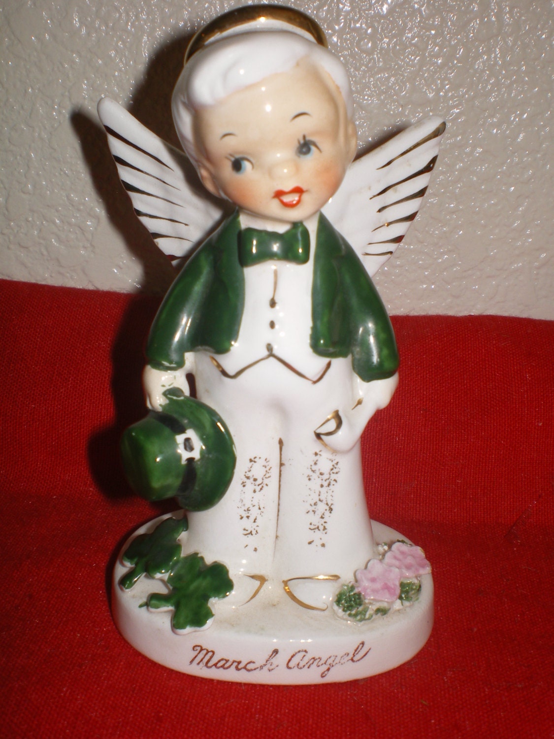 Vintage 1956 Napco March Boy Angel Figurine Made in Japan