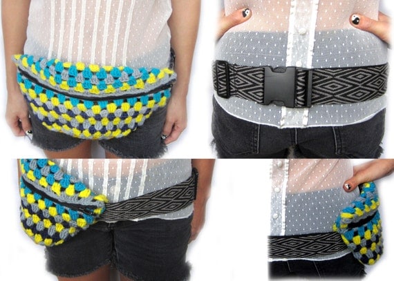 zipper to how pouch crochet Granny Fanny purse Crochet Butt Florescent Pack Neon Pouch Cap