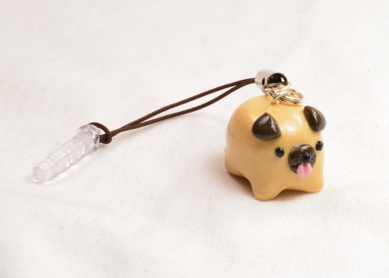 Pug Dangle Dust Plug Charm by DebraMarieDesigns on Etsy