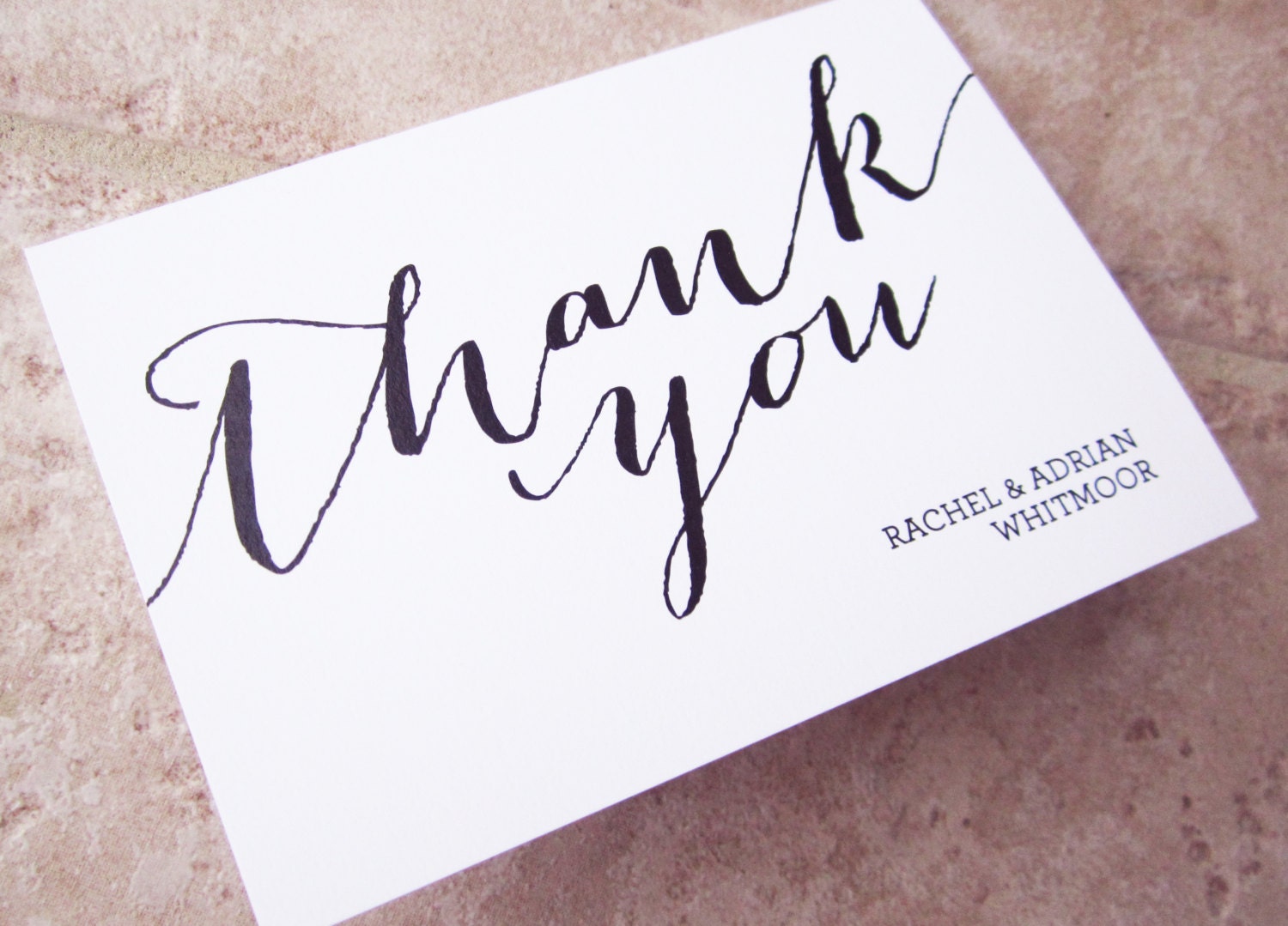 Handwriting Wedding Script Thank You Personalized Stationery