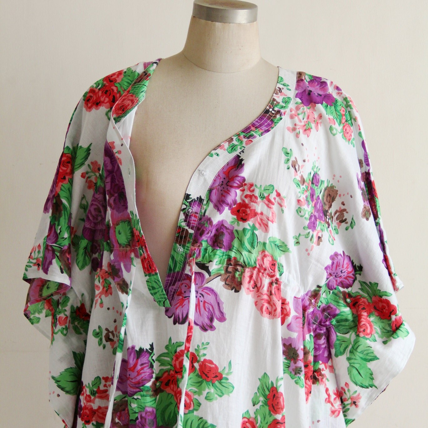 Plus Size Maternity dress Nursing gown Indian Caftan purple