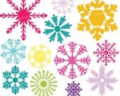 80% OFF SALE Snowflakes clipart commercial use, vector graphics, digital clip art, digital images - CL593 Il_170x135