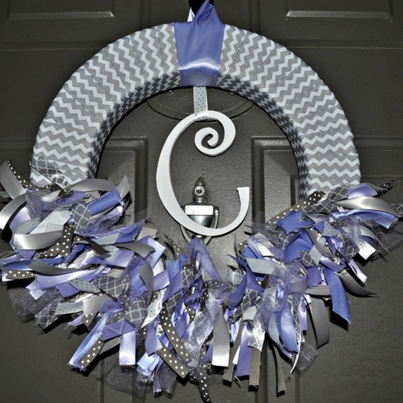 Items similar to Ribbon Wreath Girl Wreath Baby Shower Wreath Baby Girl
