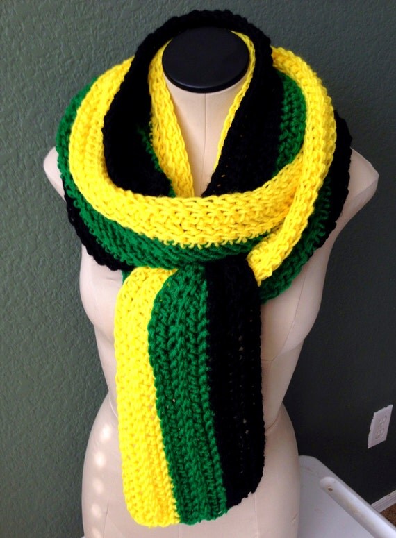 Crochet Rasta Scarf. Jamaican Crochet Extra Long by Africancrab