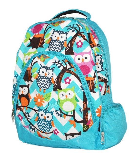 Chevron Owl Backpack,Owl School Backpack, Personalized Backpack, Owl ...