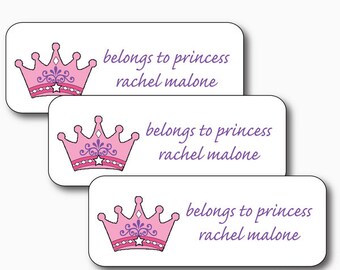 Dishwasher Safe Waterproof Daycare Labels, Waterproof Stickers for Camp, Waterproof Labels for school, kids waterproof stickers crown labels