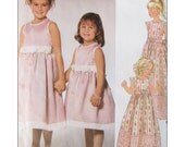 Girls, Dress, Pattern, Gown, Size 3, Size 4, Size 5, Size 6, Uncut, Jessica McClintock, Simplicity 5701, Flower Girl, Party, Christmas