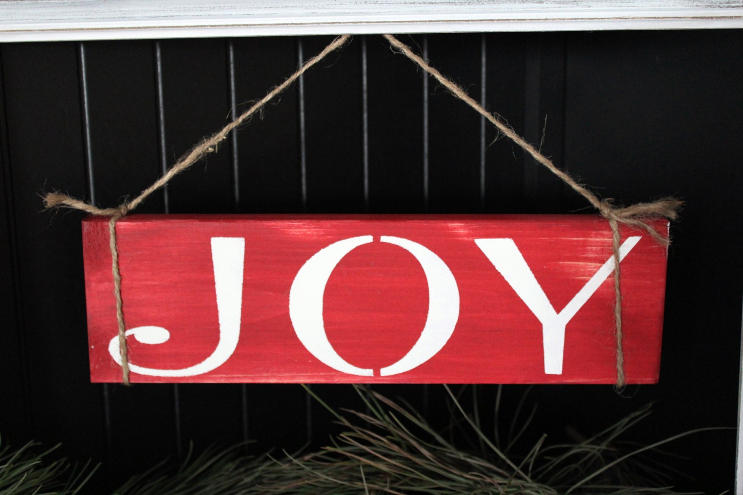 Christmas Decor Joy Wooden Sign by CraftedbyGale on Etsy