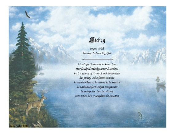 Personalized Name Poem or Name Keepsake on Great Outdoors
