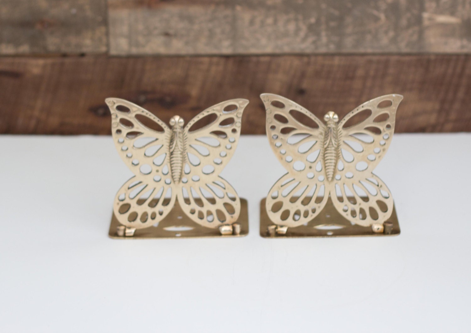 Brass Butterfly Bookends by PendletonMarket on Etsy