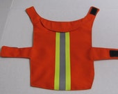 SALE - XSmall Lightweight Reflective Bright Orange Dog Jacket with Collar