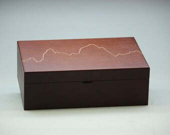 Personalized Cherry Watch Box, Wood Watch Display Case, Mens Custom Watch Box Gifts for Men, Gifts for Him, Gifts for Dad, Wedding Gift