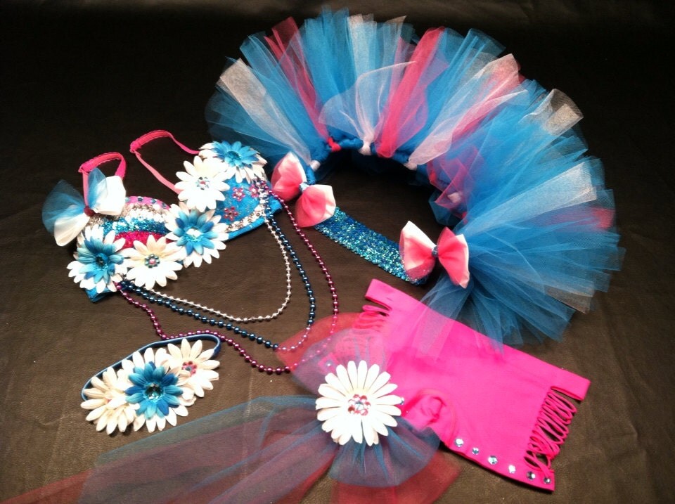EDC rhinestone & daisy Rave Hippie costume dance festival