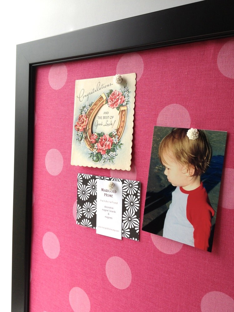 bulletin board Black frame 16x20 center by MarigoldHome