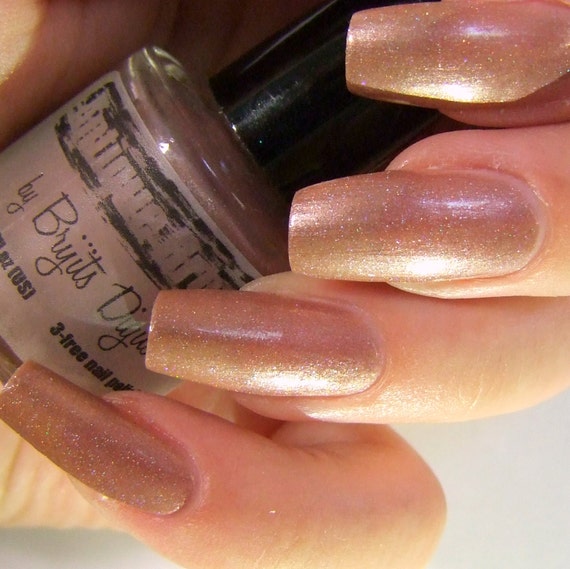 Artisan Nail Polish Pale Bronze Holo Antique by BrijitsDigits