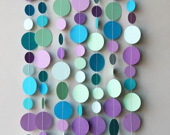 Bubbles party decoration, Mermaid party decoration, Mermaid Birthday decorations,Mermaid bubbles garland,Mermaid bubbles party,Paper garland