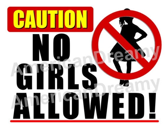 Items Similar To Caution No Girls Allowed Printable Sign Instant