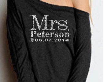 mr and mrs long sleeve shirt