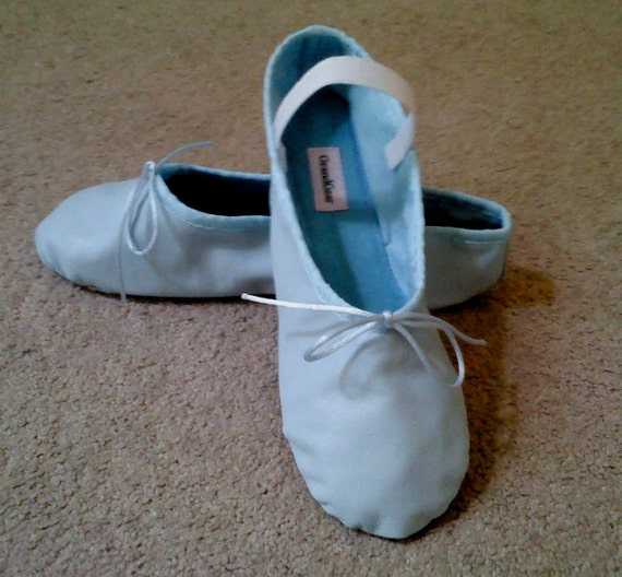 pale blue ballet shoes