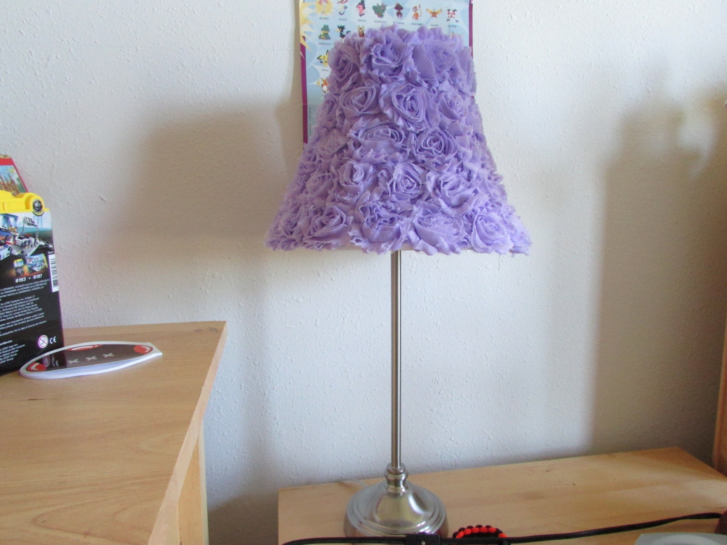 SALE Lavender rose Lamp Shade Shabby Chic Lamp Shade Nursery