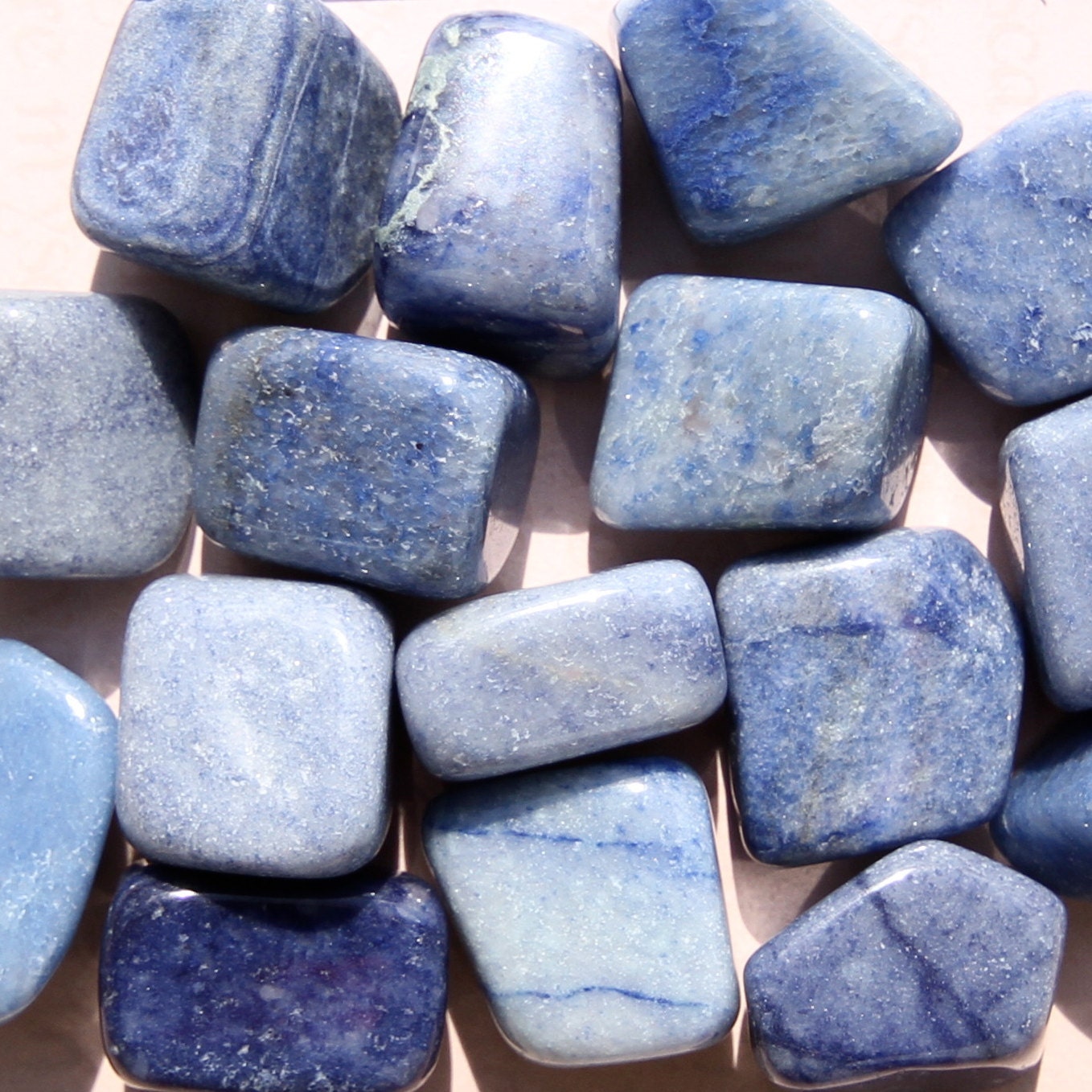 Blue Aventurine Crystals Grade A Natural Tumbled Polished