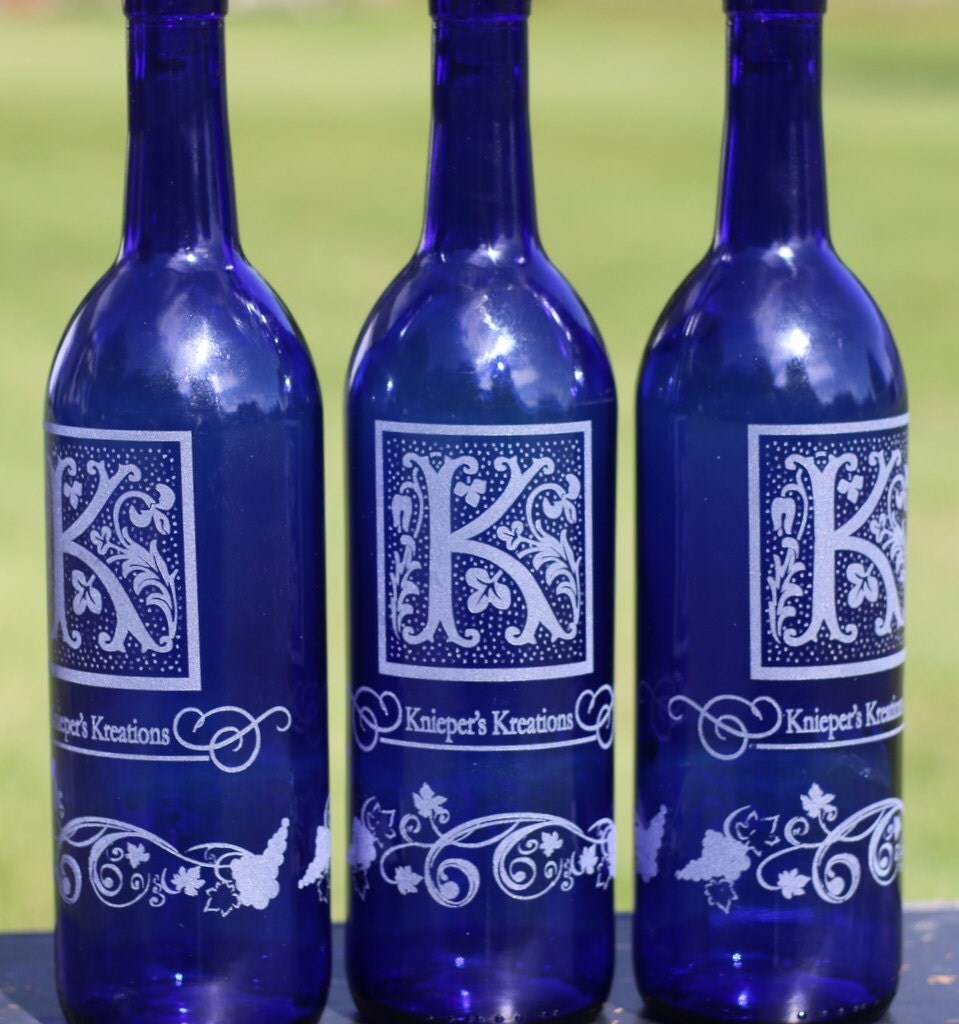 personalized cobalt blue wine bottles 750 by personalized cobalt blue wine bottles 750 by