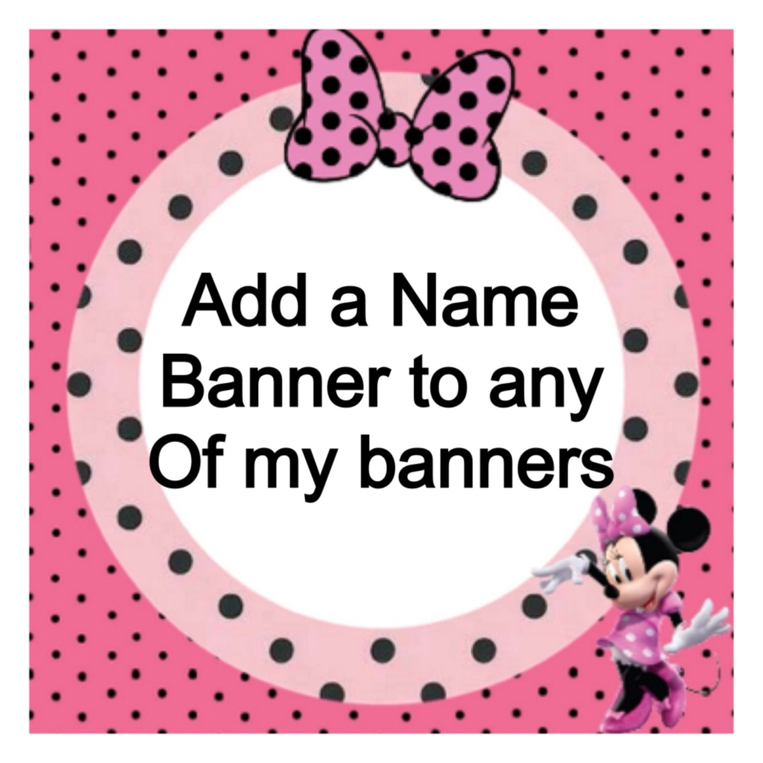 Add a PERSONALIZED NAME BANNER to any banner in my store