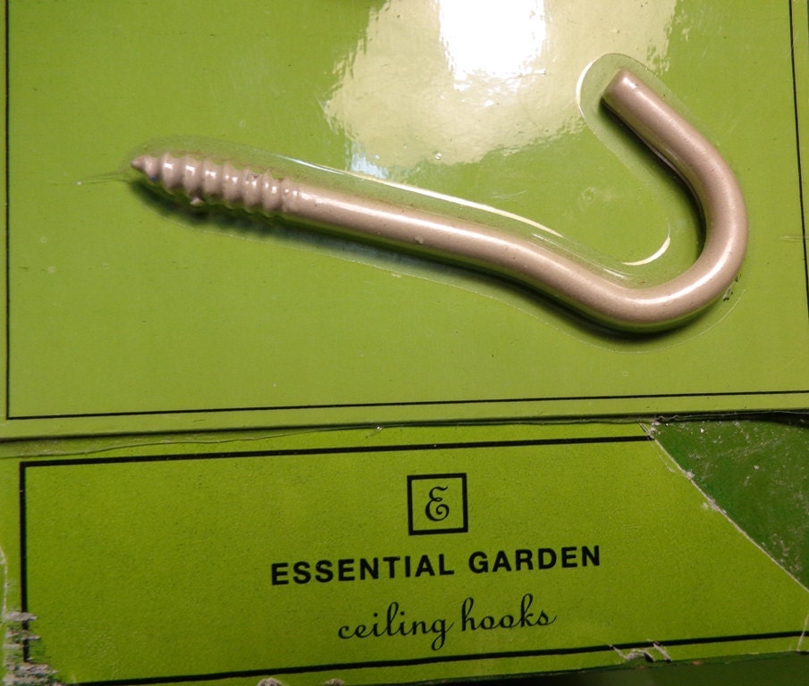Plant Hanging Ceiling Screw Hooks by Essential Garden Cream