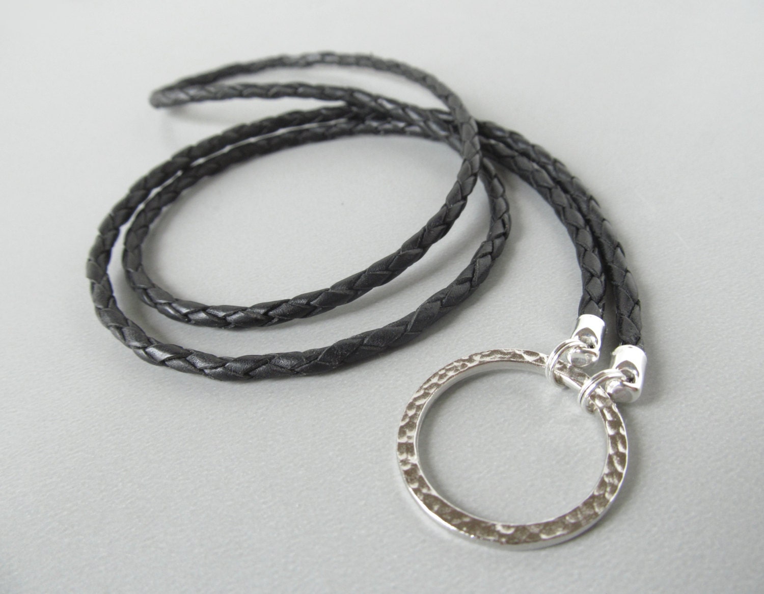 Black Leather Eyeglass Lanyard Leather Glasses Holder for