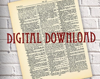 vintage dictionary page digital download print your own digital scrapbook printable aged book page antique look - Prints On Old Book Pages vintage dictionary page digital download print your own digital scrapbook printable aged book page antique look - Prints On Old Book Pages