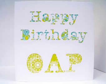 65th Birthday Card - Happy Birthday OAP - Funny Card for a Special Birthday - Handmade Greeting Card - Paper Cut Card - Etsy UK