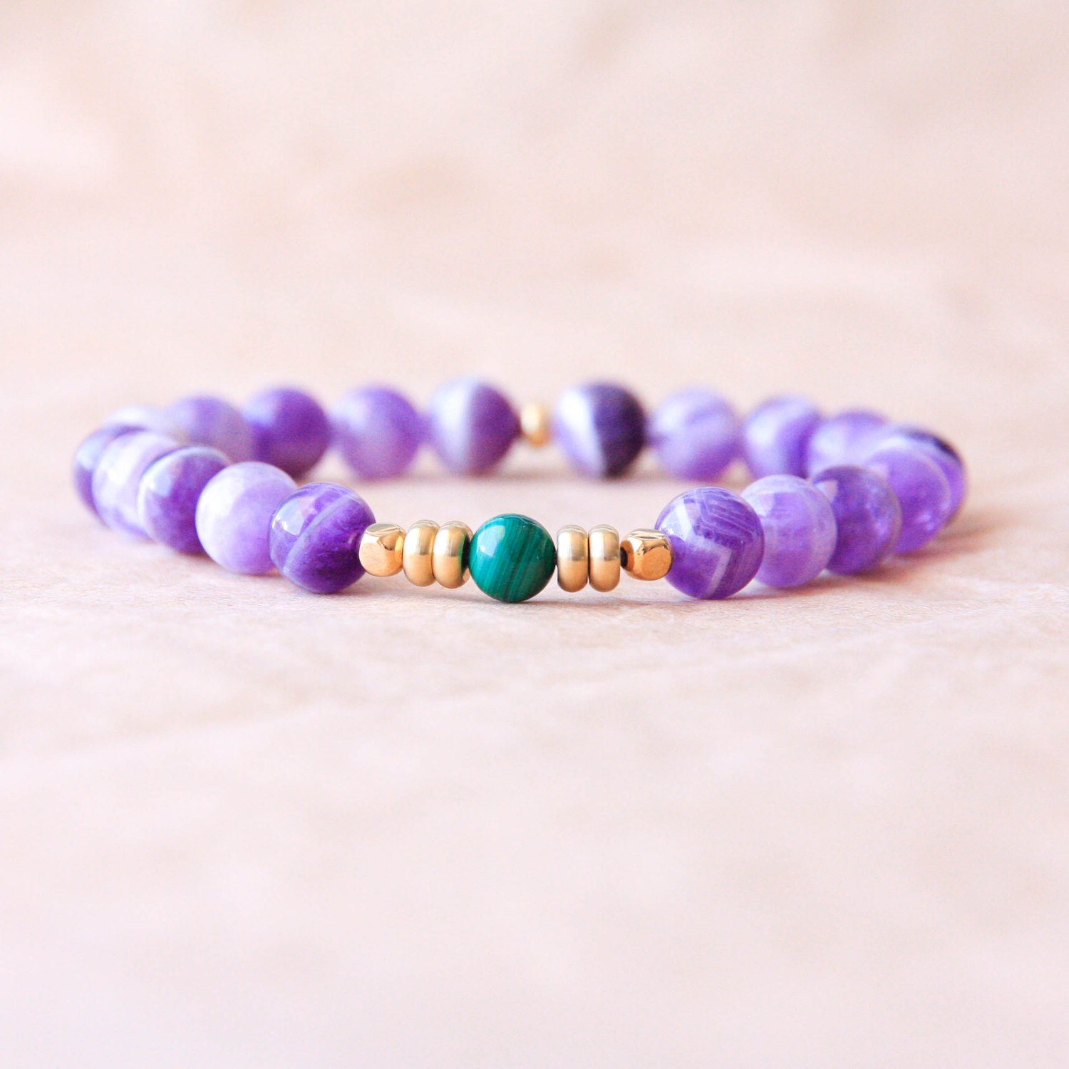Spiritual Bracelet Amethyst Mala Bracelet Yoga Jewelry