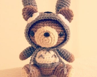 Totoro Costume Hoodie Bear PDF - Amigurumi Crochet pattern