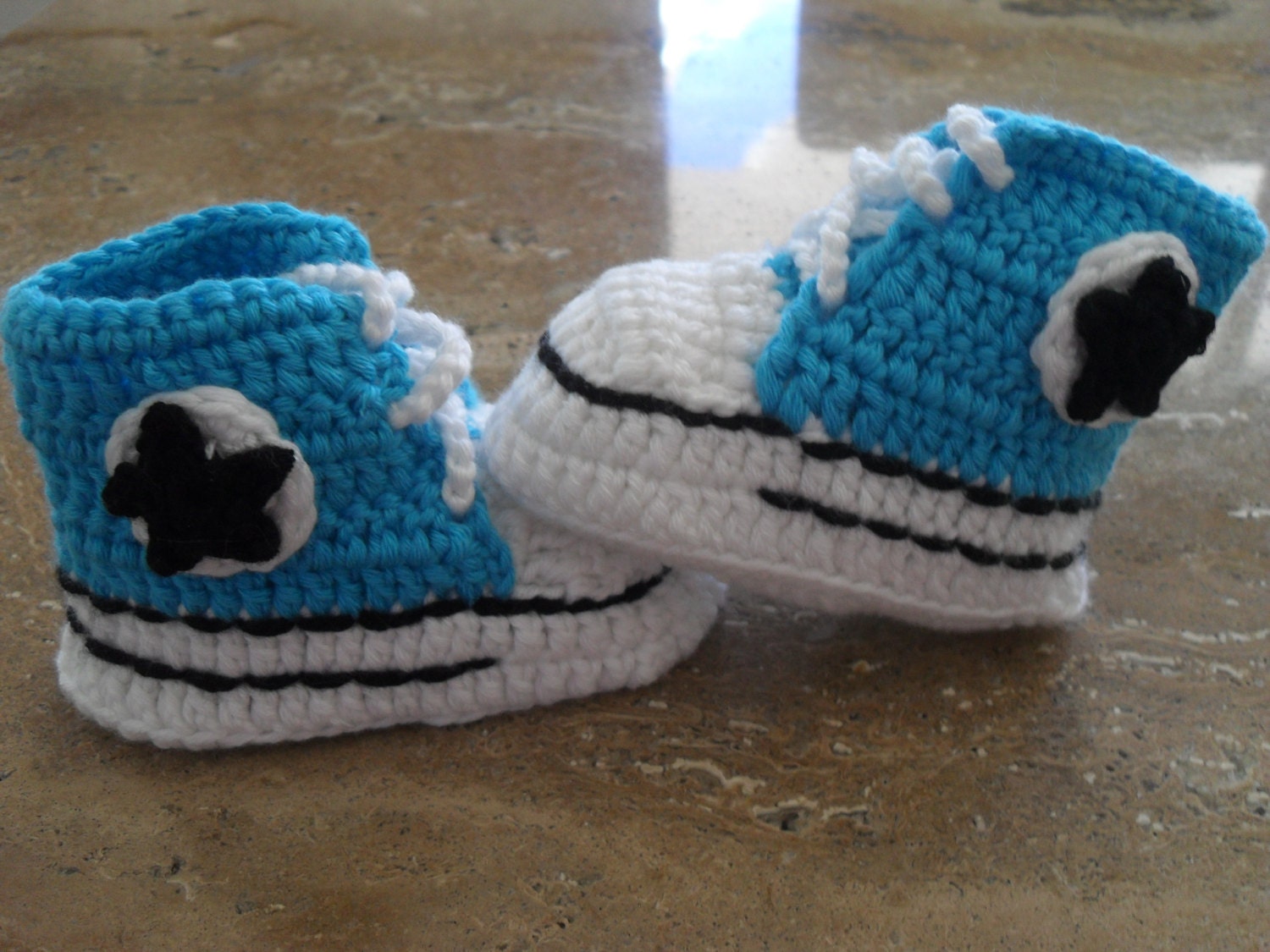 Crochet Baby Boy Converse Baby Boy Booties by MarilynsCreation