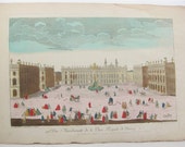 Basset Meridionale Place Royale de Nancy Antique 1700's Optical Print Paris 18C