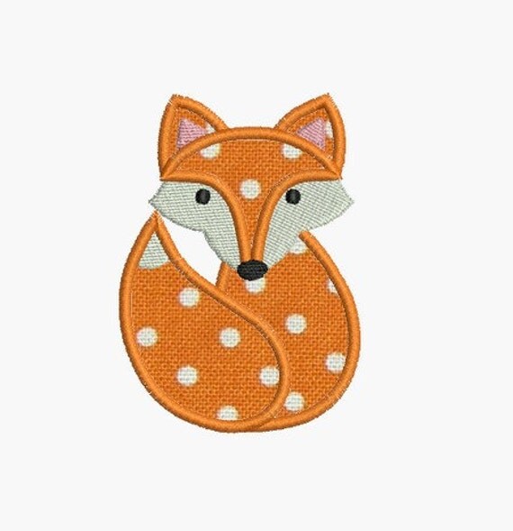 instant download embroidery applique fox