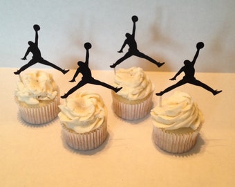 Designer Jordan Cupcake Toppers - 6