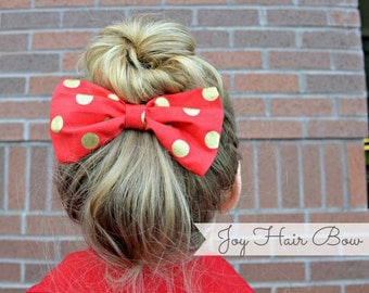 Items similar to Red Hair Bow on Etsy