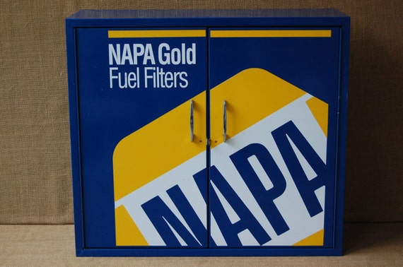 Vintage NAPA Auto Parts Storage Cabinet Parts Cabinet Hot