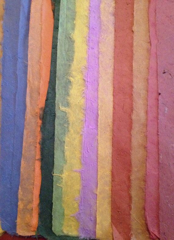 Handmade Mulberry Paper Assorted Colors 21 1/2 by laceandlovenotes