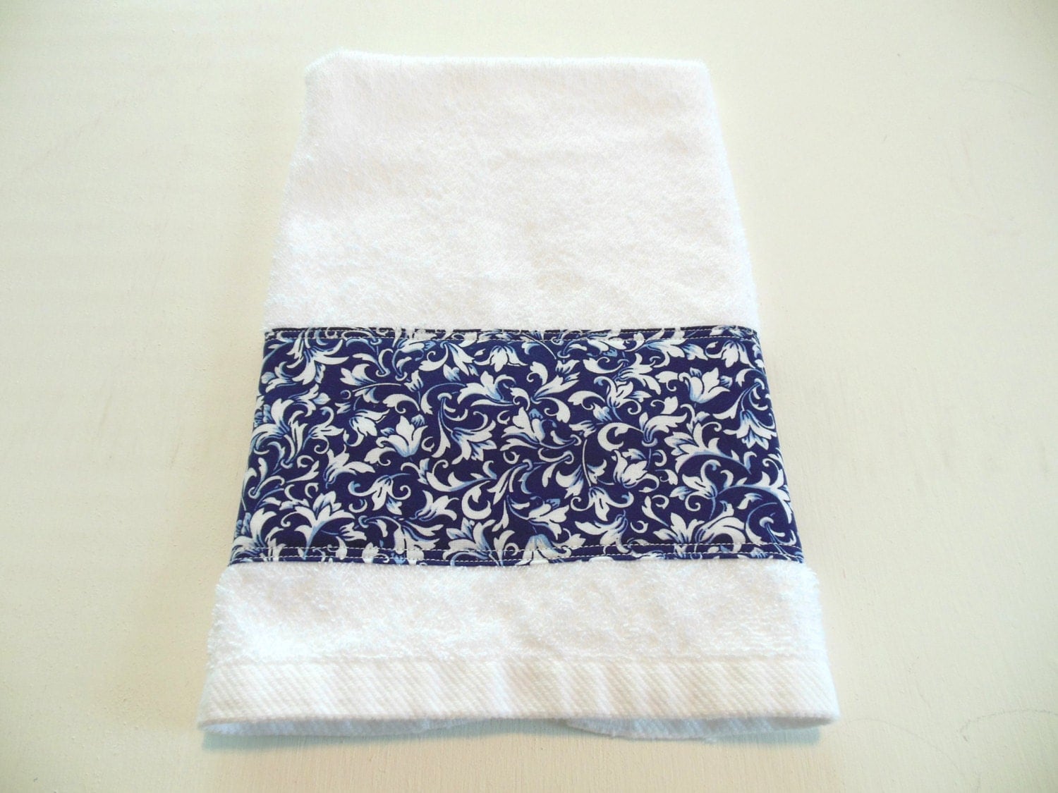 Navy Blue Decorative Hand Towel Kitchen Towel by