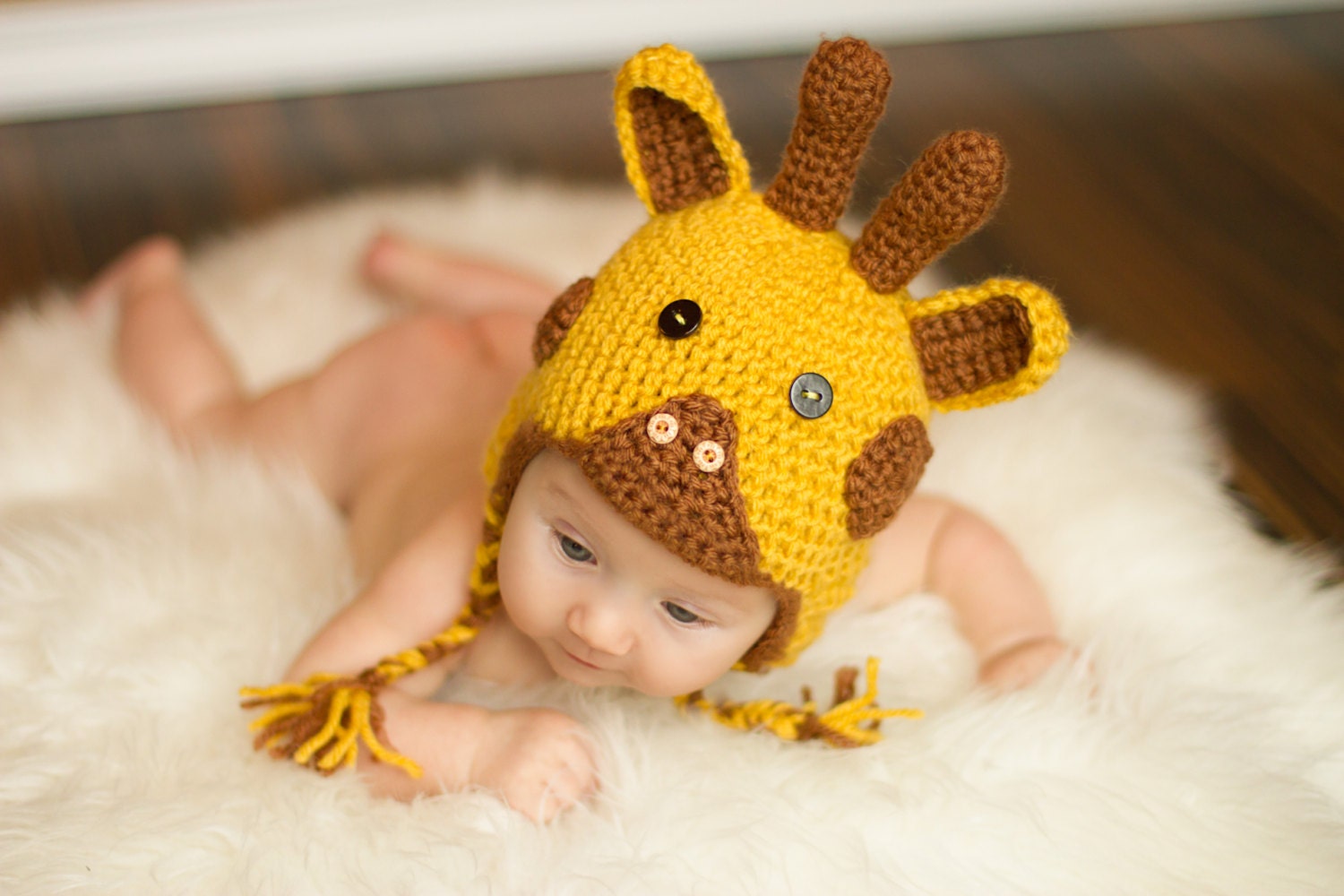 Baby Giraffe hat by SweetSugarSpiced on Etsy