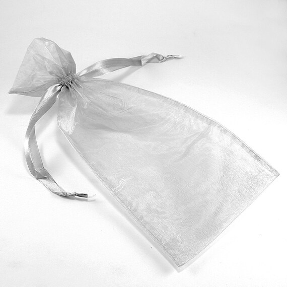 Sheer Organza Bags with Drawstrings 6" x 13.5" (pack of 12) - ** FREE SHIPPING ** Il_570xn