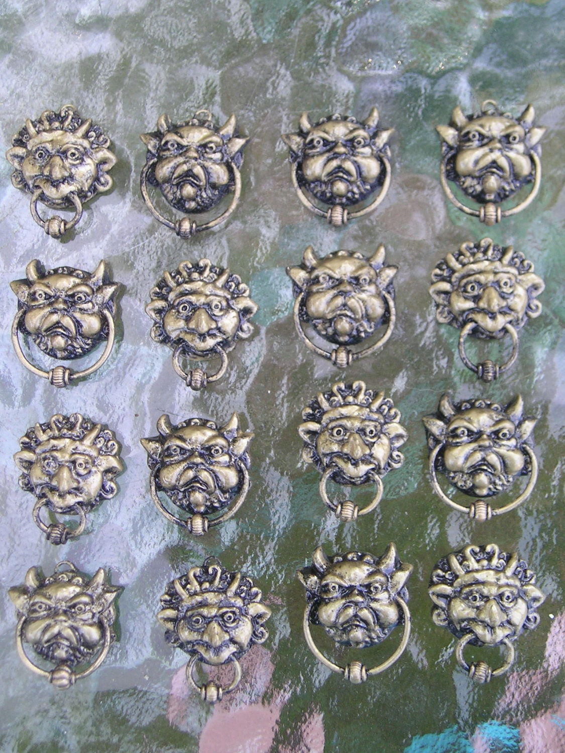 labyrinth door knocker earrings