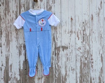 80's Vintage baby boy Baseball suit, .  Tiny Tots Original brand.