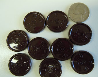 Medicine flip off vial caps for crafts- 25 pcs chocolate brown 22 mm size
