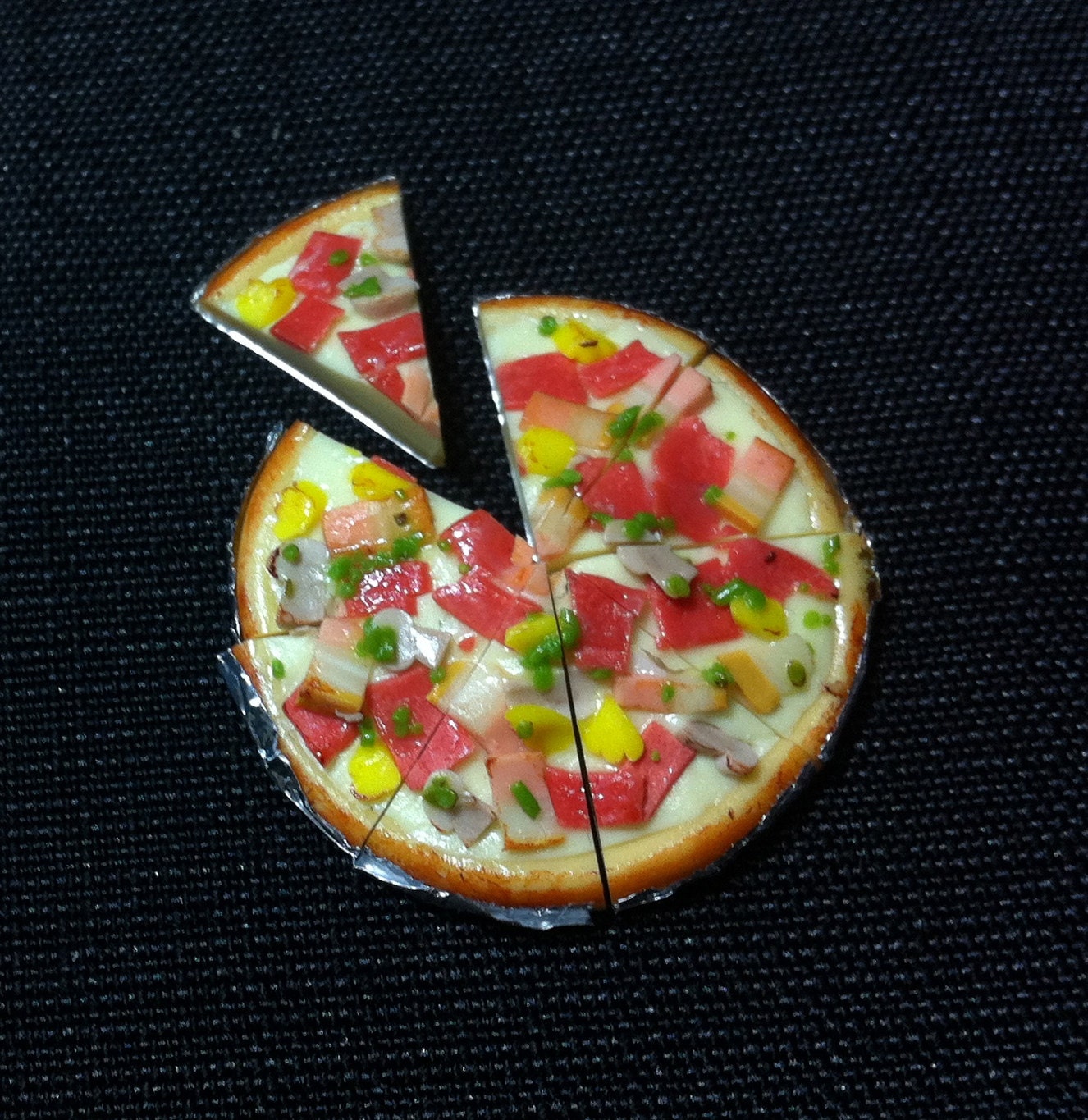 Pizza Miniature Clay Polymer Italian Italy Food 8 Slices