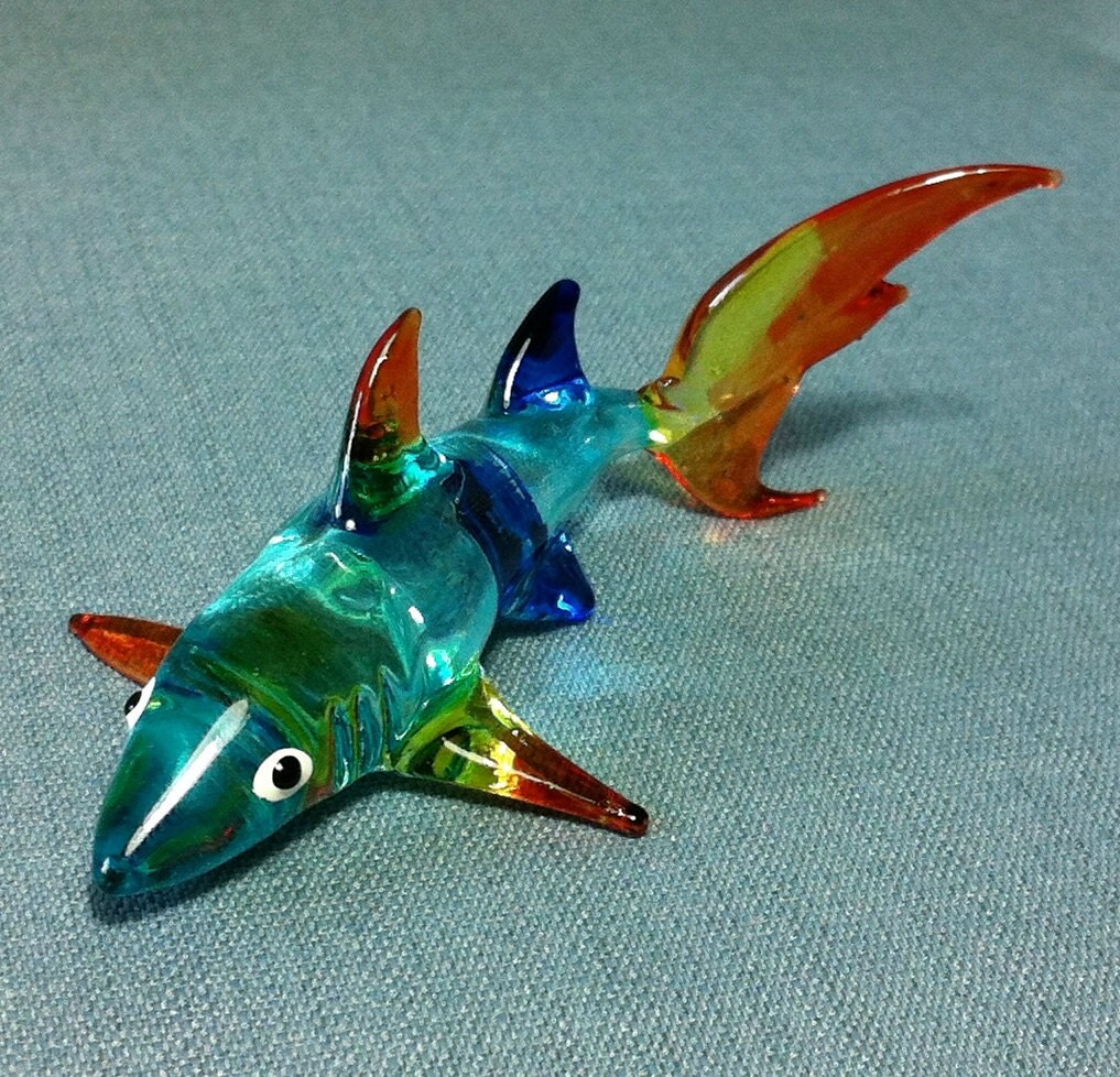 blown glass shark