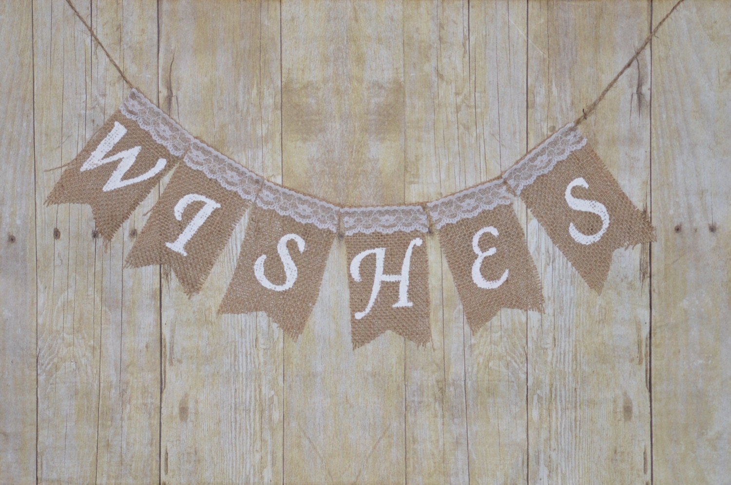 wishes burlap banner, burlap wedding banner, shabby chic wedding sign, rustic bridal shower sign,